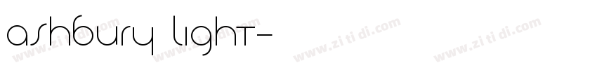 Ashbury Light字体转换